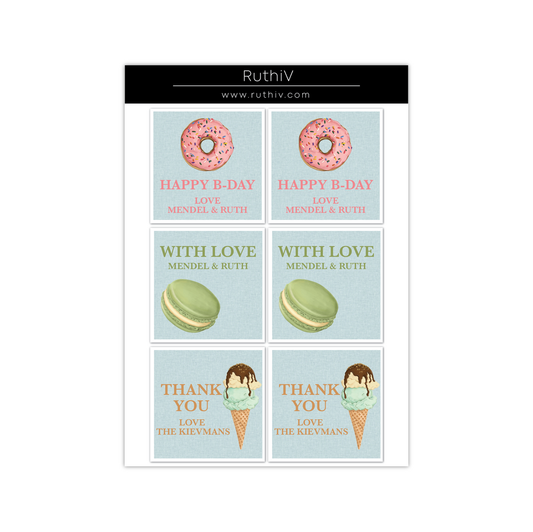 Dessert Gift Stickers