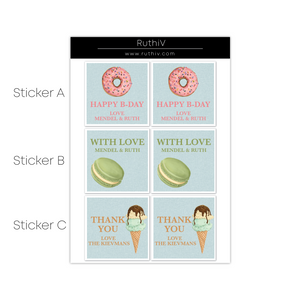 Dessert Gift Stickers