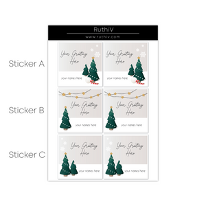 Christmas Stickers Trees