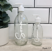 Load image into Gallery viewer, Set of 2 Customisable Glass Bottle White Lid