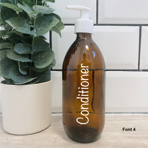 Customisable Amber Glass Bottle white Lid