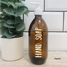 Load image into Gallery viewer, Customisable Amber Glass Bottle white Lid