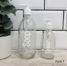 Load image into Gallery viewer, Set of 2 Customisable Glass Bottle White Lid